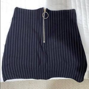 small stripe zip up pencil skirt